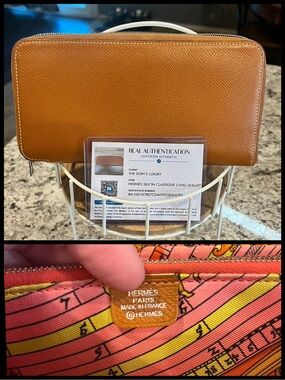 Hermès Silk’In Classique Long Wallet Authenticated